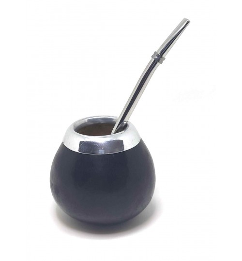 阿根廷黑色原生瑪黛茶葫蘆連金屬吸管