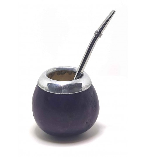 阿根廷紫色原生瑪黛茶葫蘆連金屬吸管
