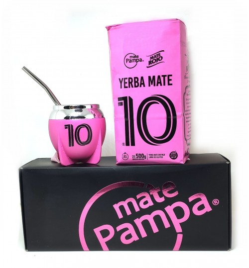 Mate Pampa & Mate Rojo “10” 美斯邁阿密國際紀念版新材質葫蘆連金屬吸管與瑪黛茶紀念套裝
