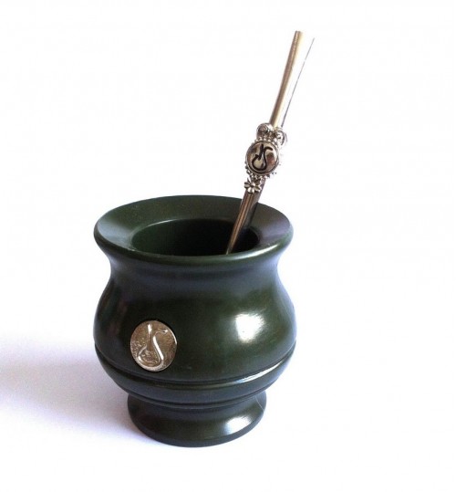 Sabio 經典新材質墨綠瑪黛茶茶壺連金屬吸管套裝