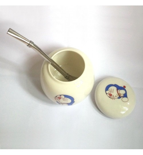 國產手工藝陶瓷茶壺及金屬吸管套裝【僅供換領】